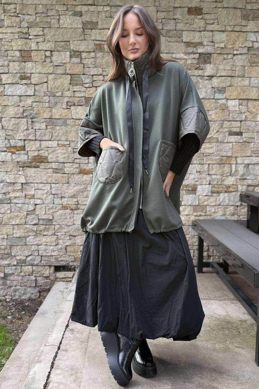 Soft Tech Jersey Puff Jacket Khaki /6 =